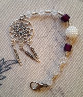 Web of Life - White Burgundy Scissorfob